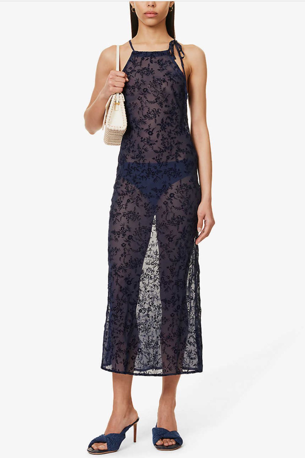 Musier Paris Folegandros floral-pattern woven midi dress