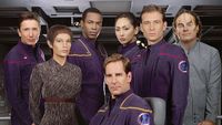 A press shot showing the cast of Star Trek Enterprise