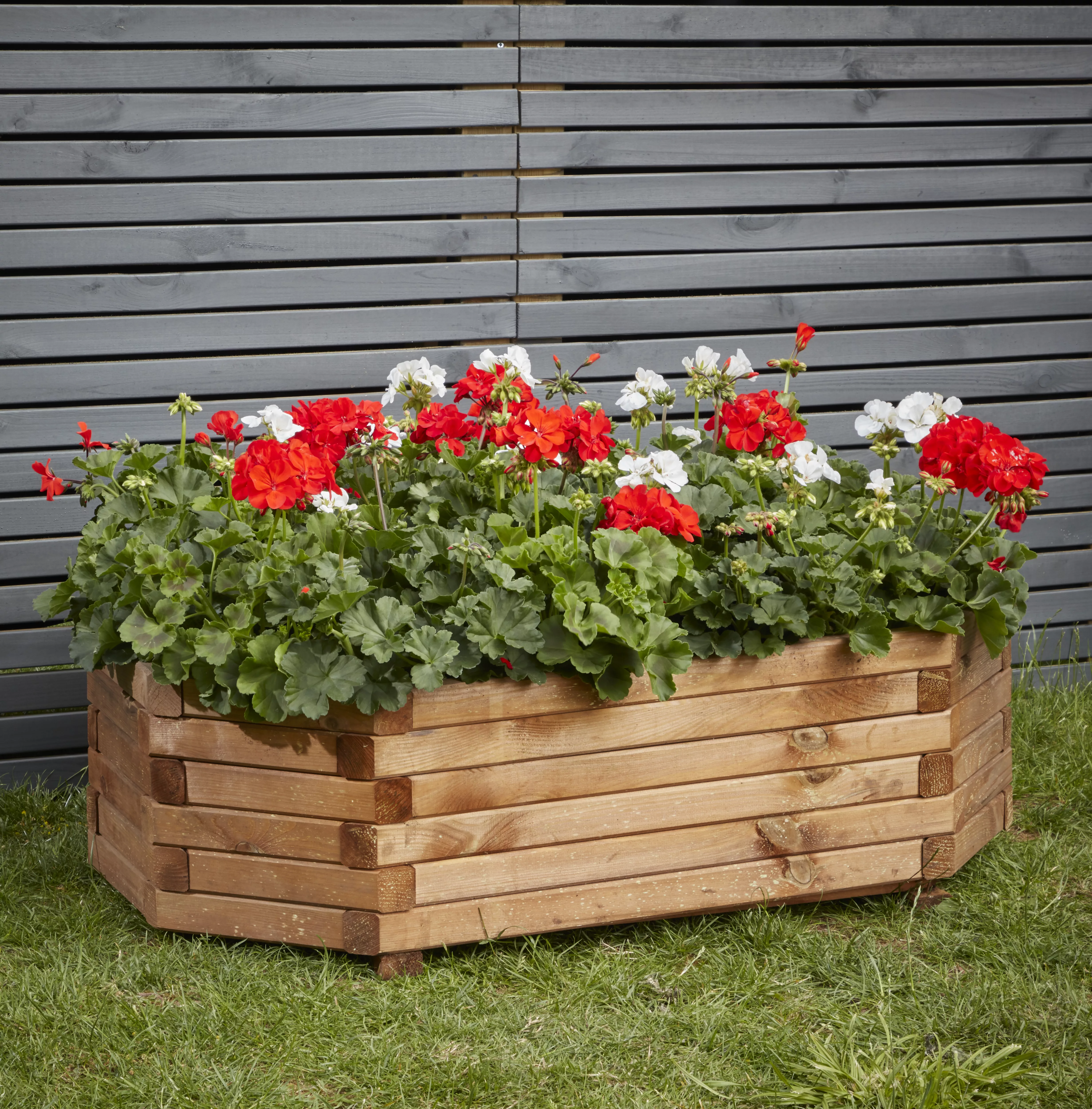 Verve Bopha Hexagonal Wood Trough 180l (w)19cm