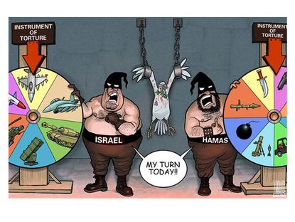 Political cartoon Israel Palestine crisis