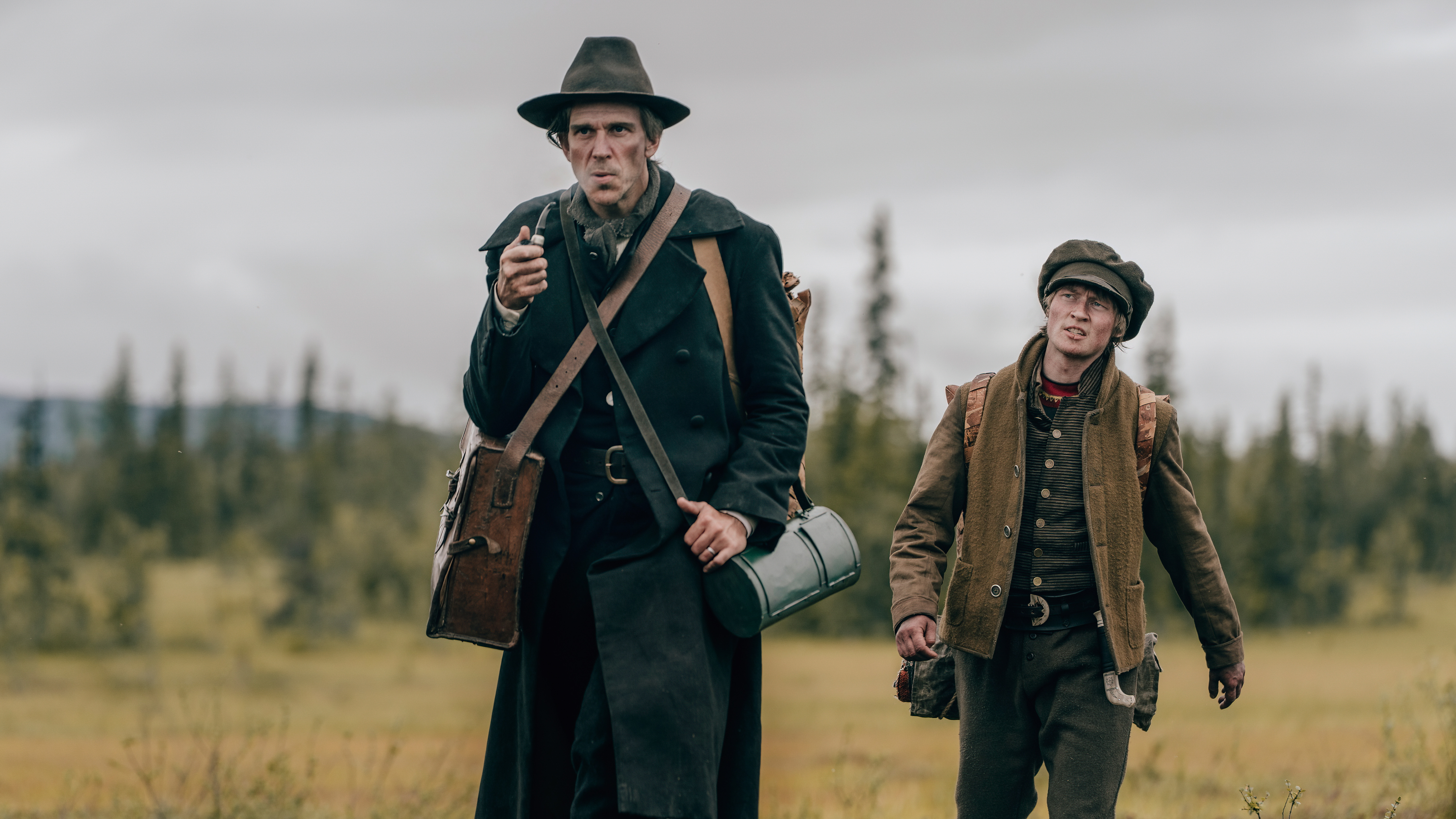 Gustaf Skarsgard and Emil Karlsen in To Cook a Bear.