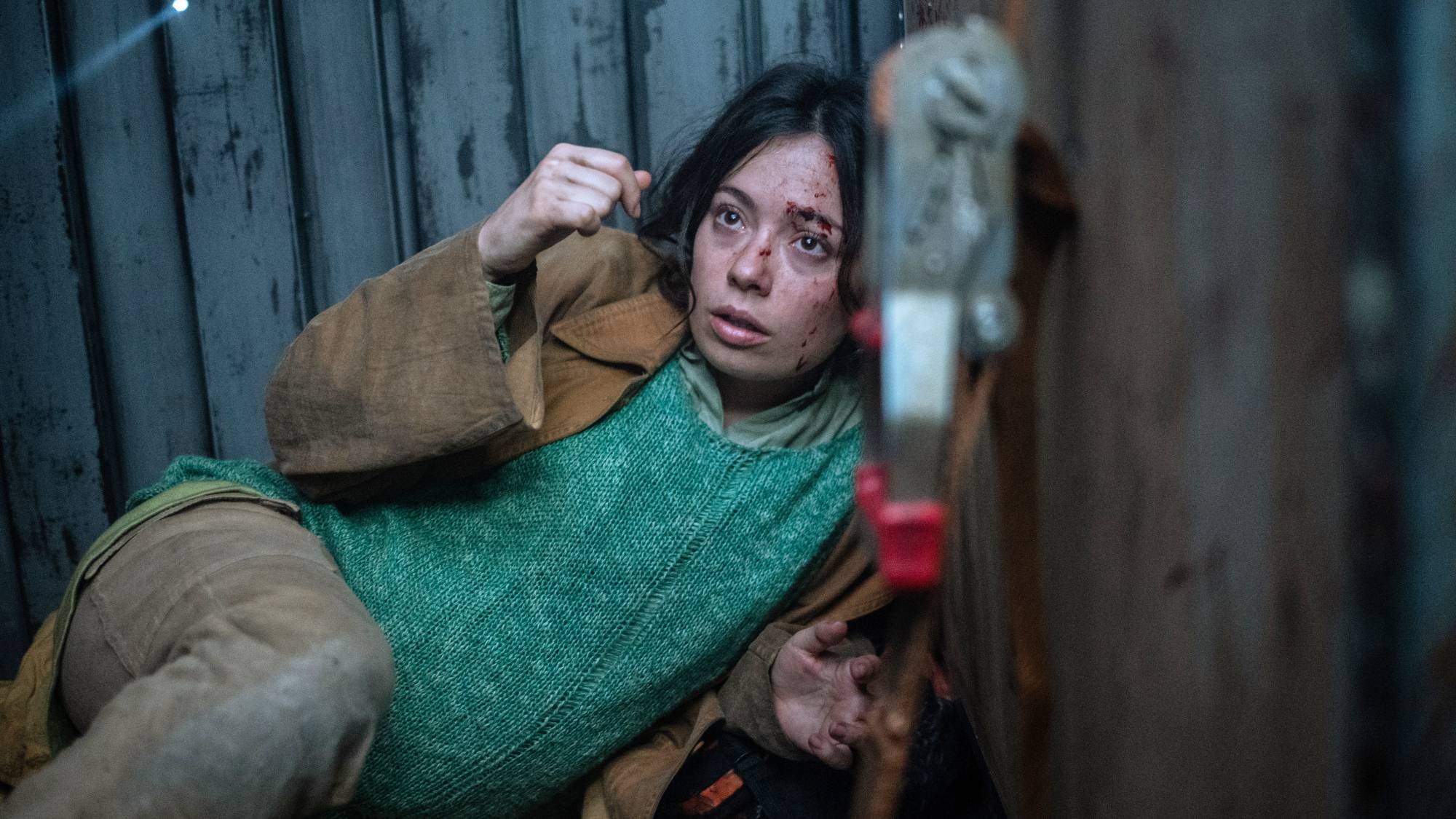 Anna Castillo as Mia in "Nowhere"