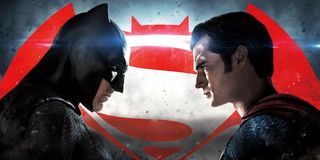 Batman and Superman staring each other down