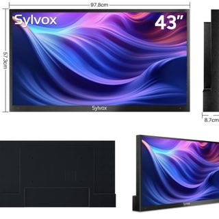 SYLVOX 43” Outdoor TV, 4K UHD Smart Outdoor Television 2000 nits High Brightness, IP55 Waterproof TV with Chromecast, Voice Assistant, Android Outside TV for Full Sun (Pool Pro Series)