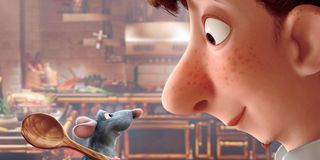 Remy and Linguine in the kitchen in Ratatouille.