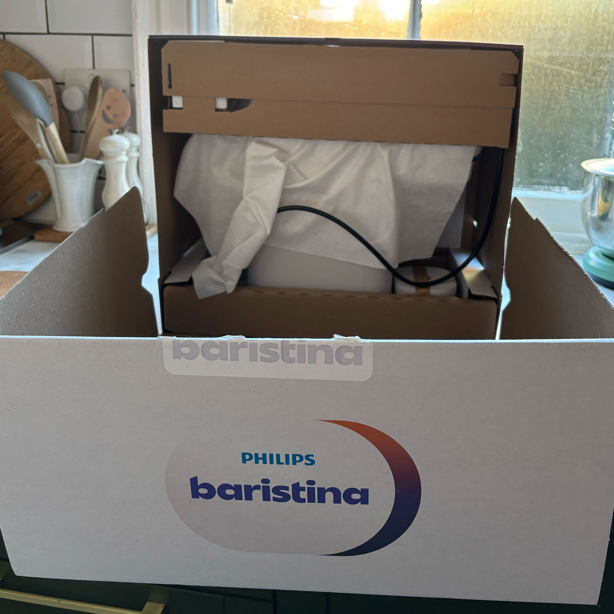 White Philips Baristina in box
