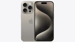 The iPhone 15 Pro in Natural Titanium