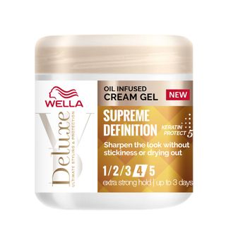 Product shot of Wella Deluxe Supreme Definition Cream Gel, Marie Claire Hair Awards winner for hair styling 