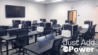 A Just Add Power classroom, now offering AVIXA and CEDIA credits for AVoIP classes.