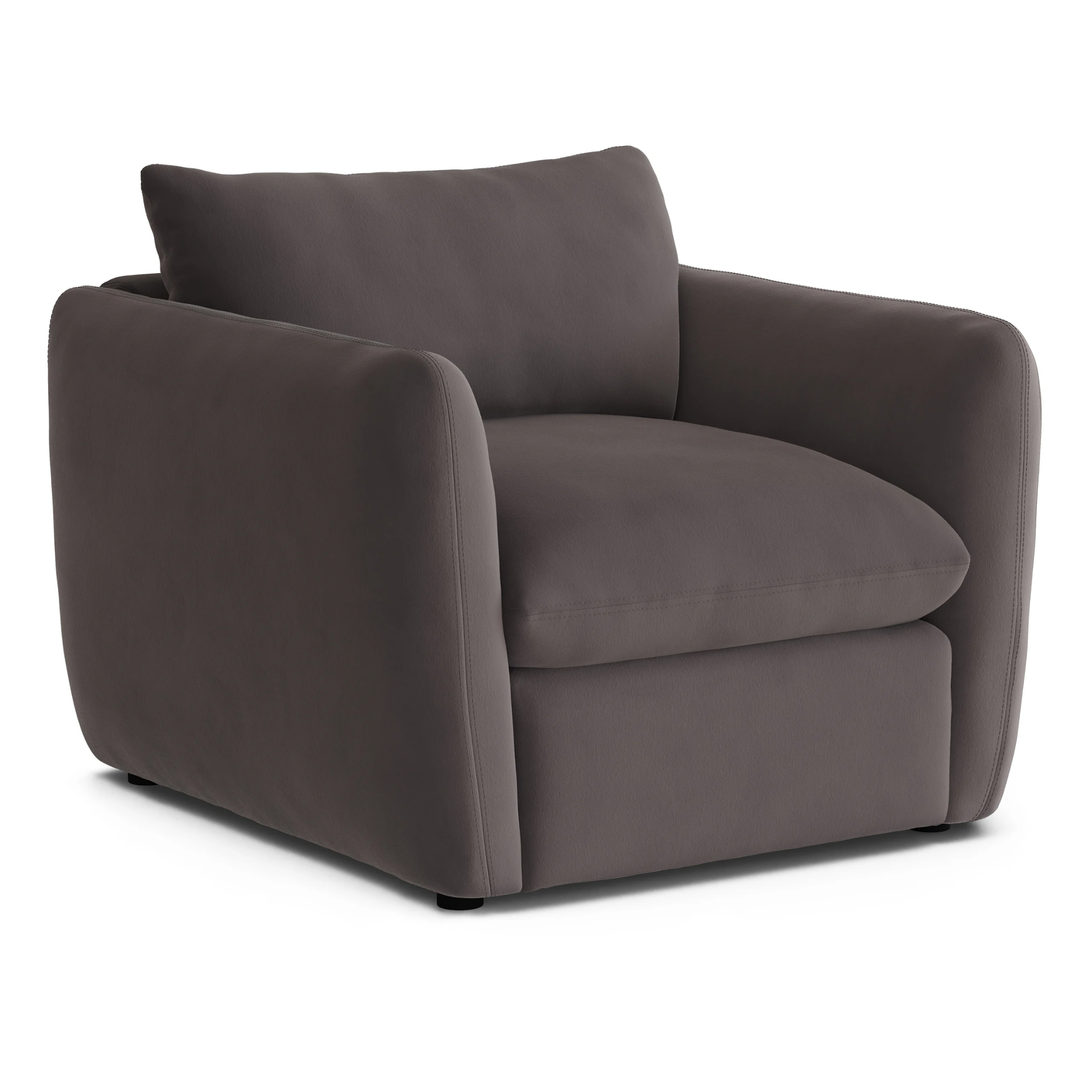 a gray brown accent chair