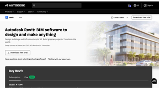 Website screenshot for Autodesk Revit.