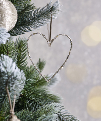 Glitter Heart Christmas Decoration | £4.00 on The White Company