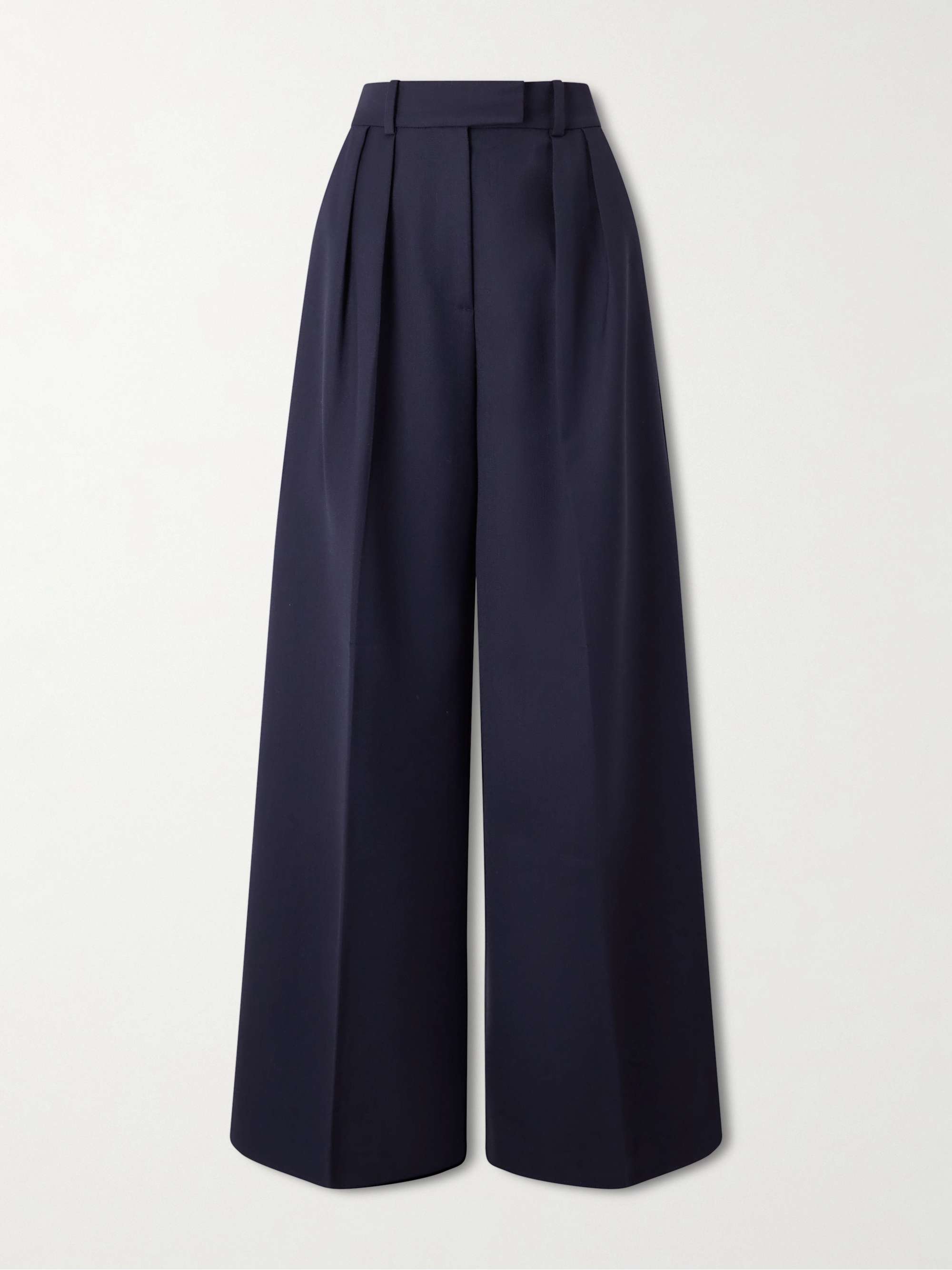 Lou Pleated Woven Wide-Leg Pants