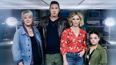 Harriet Maven (MAGGIE STEED); Jack Hodgson (DAVID CAVES); Dr. Nikki Alexander (EMILIA FOX); Kit Brooks (FRANCESCA MILLS) in Silent Witness season 28