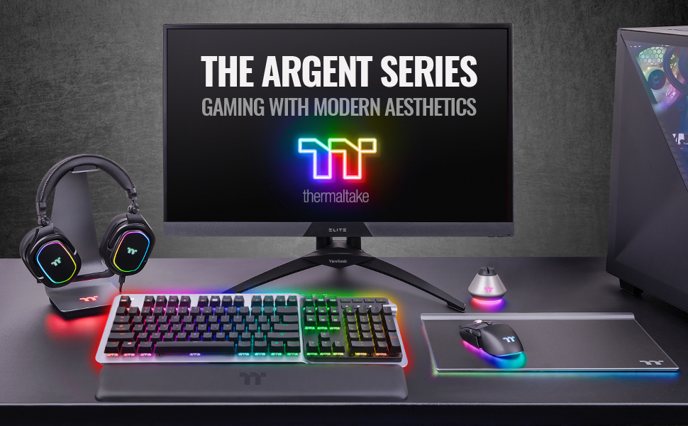 Thermaltake's Attractive Argent Peripherals Pair Silver and RGB Elements