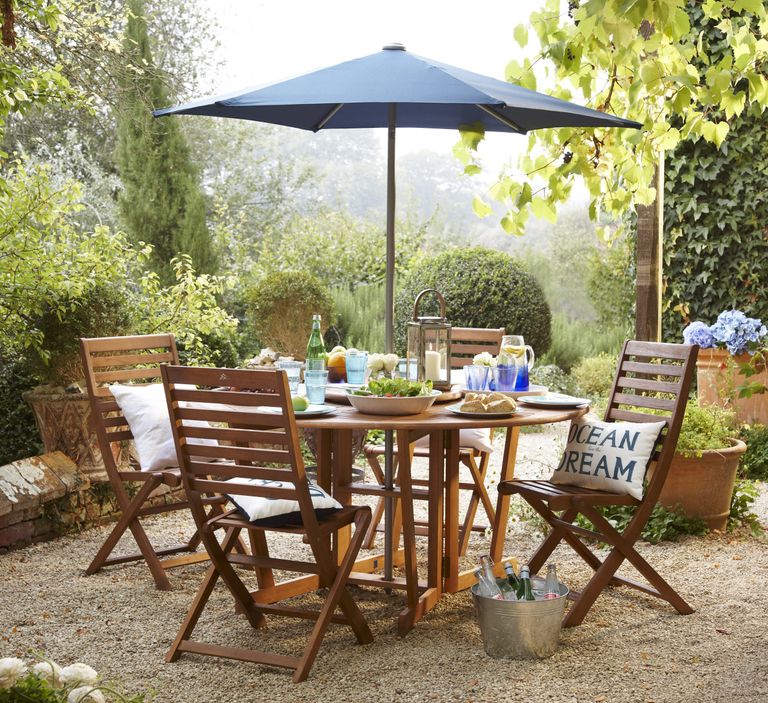 2 Pack Windsor Folding Dining Chairs £50, Windsor Wooden Round Gateleg Table 150Cm £160, 2.7m Crank Shaft Parasol Navy £35 tescodirect.com.jpg