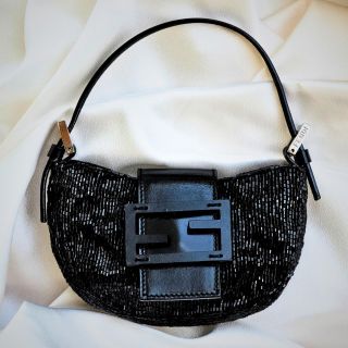 Fendi Beaded Mini Croissant Baguette