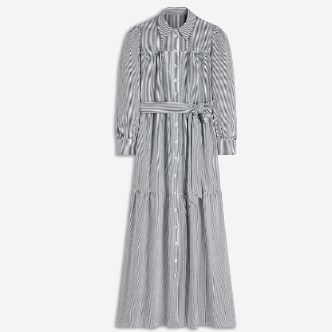 Boden Ellie Shirt Dress in Textured Stripe