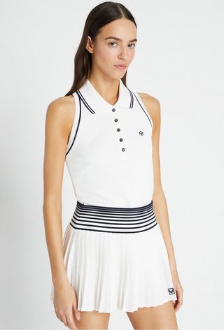 Tech Piqué Cropped Polo Tennis Tank 