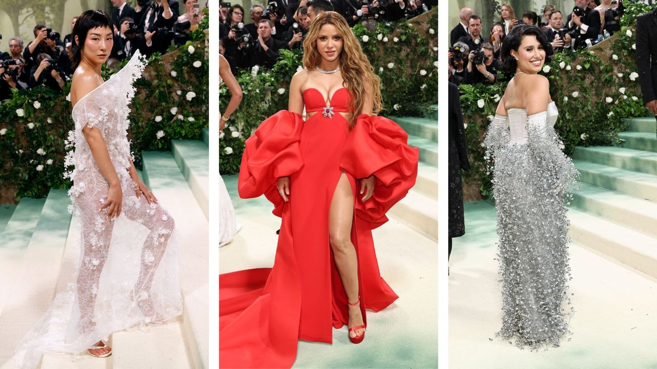 Greta Lee, Shakira, and Raye attend the Met Gala 2024