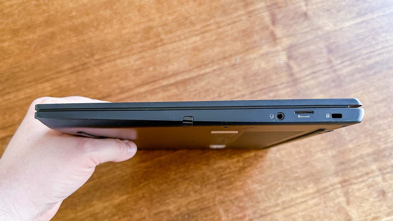 Acer TravelMate Spin P6 on table in dining room