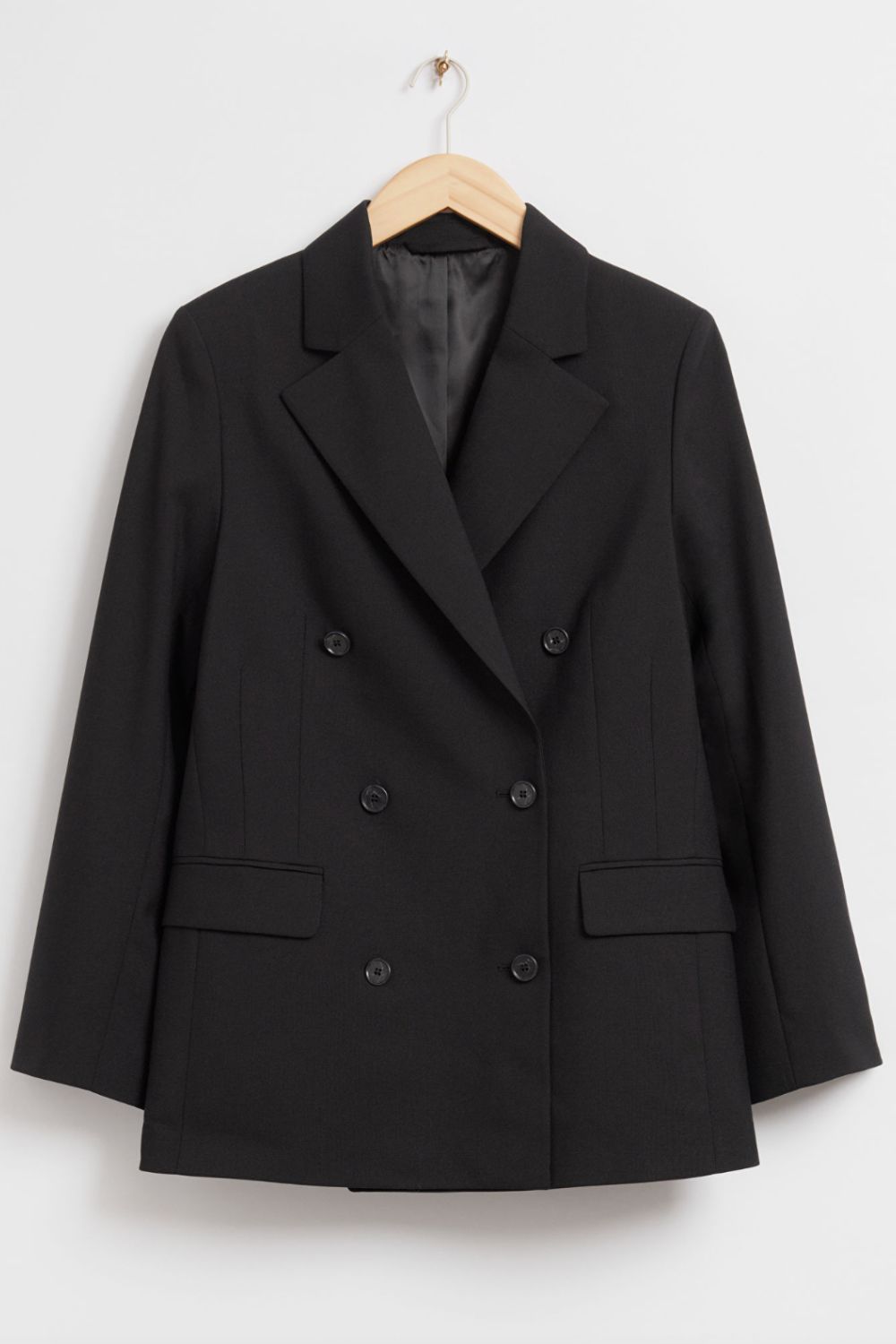 & Other Stories Relaxed Double-Breasted Wool Blazer