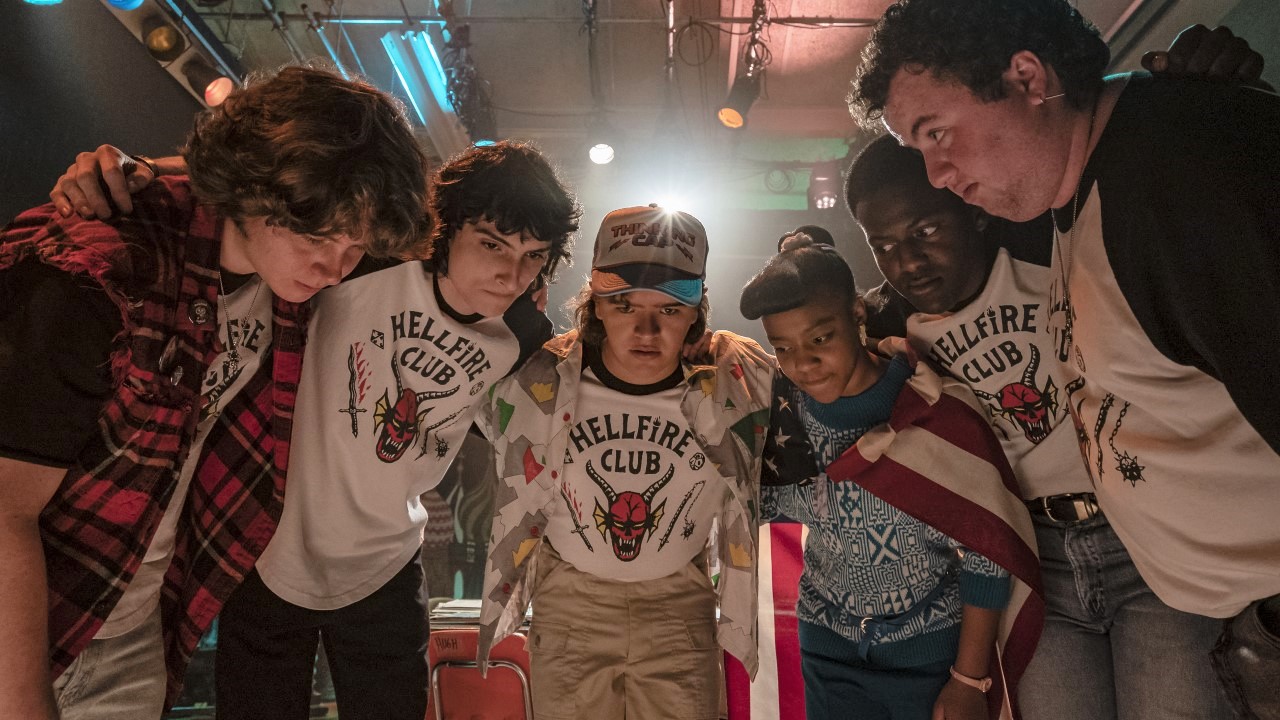 The Hellfire Club huddle in Stranger Things