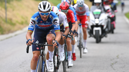 Julian Alaphilippe leads the break on stage 12 of the Giro d'Italia