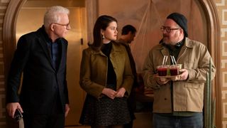 Steve Martin, Selena Gomez and Michael Cyril Creighton in Only Murders in the Building