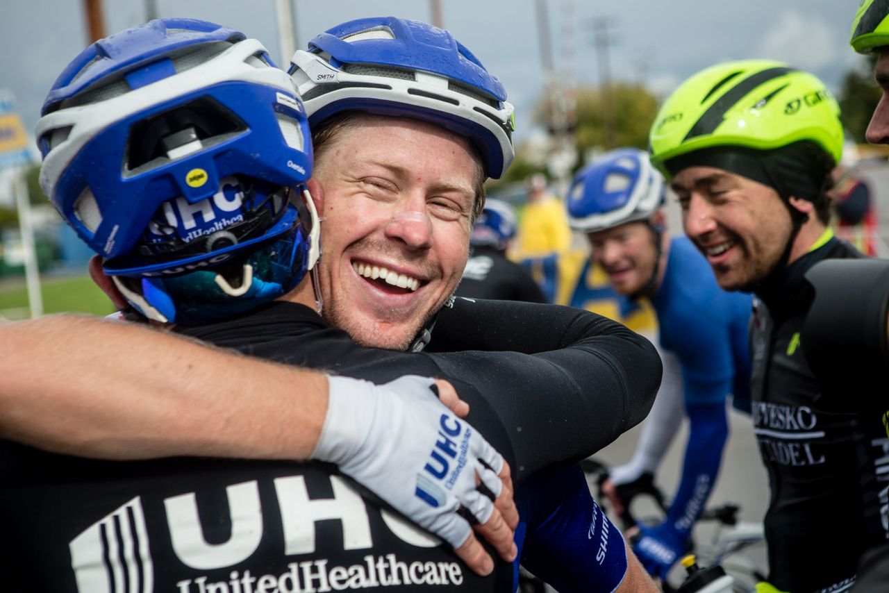 Tanner Putt (UnitedHealthcare) happy after his stage win