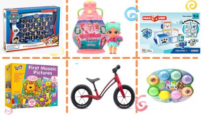 A collage of the best toys for 3 year olds