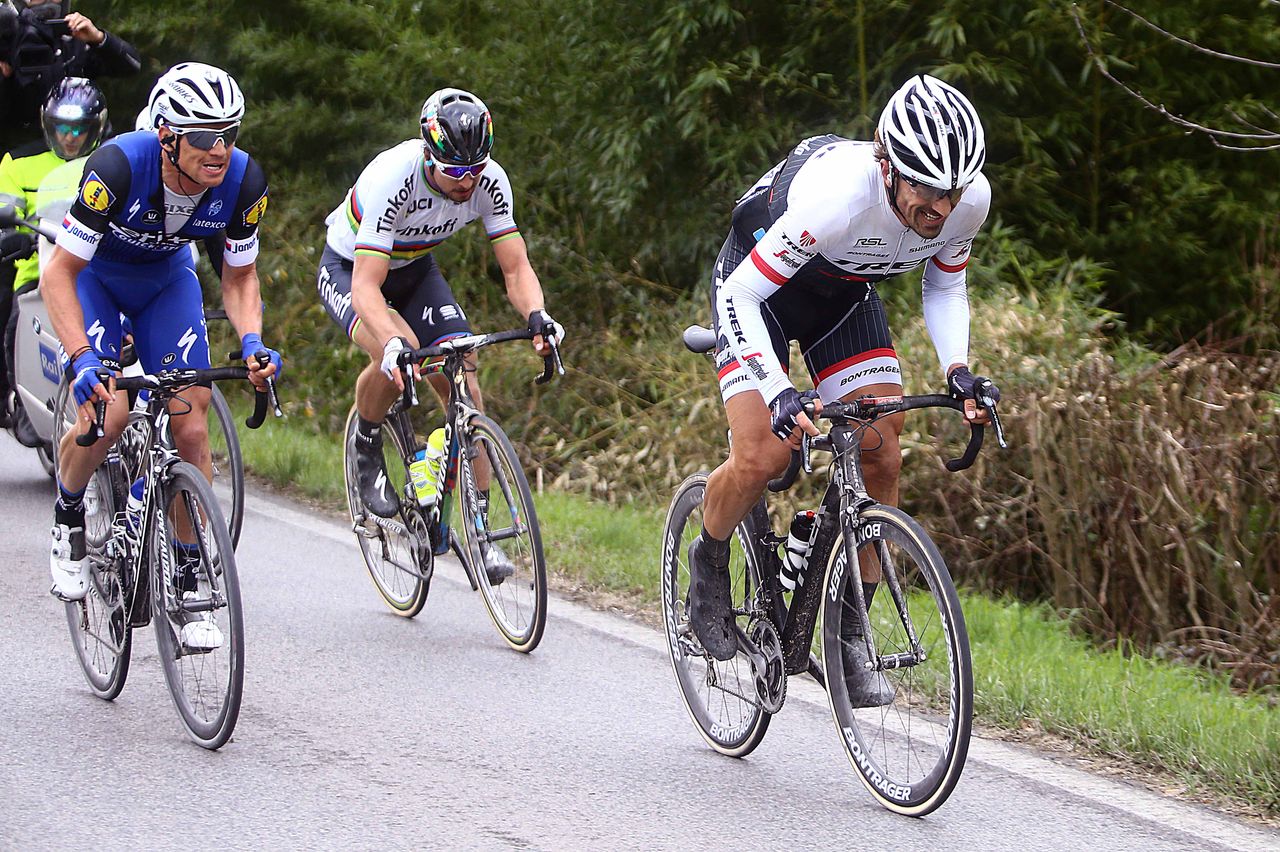 Fabian Cancellara (Trek-Segafredo) attacks
