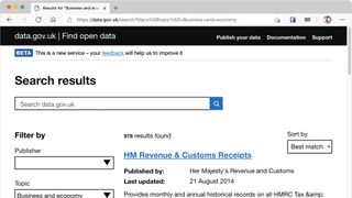 UK government open data portal