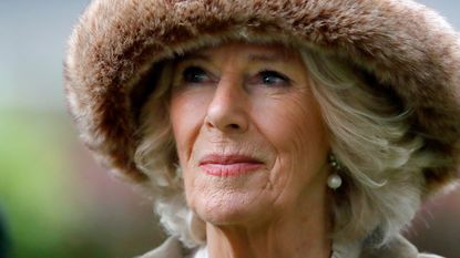 Duchess Camilla in fur hat