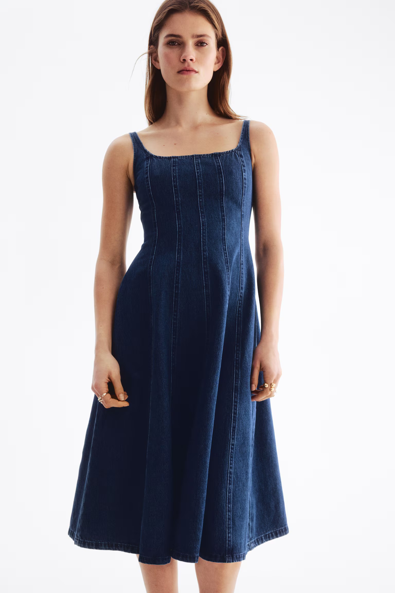 H&amp;amp;M, Denim Midi Dress