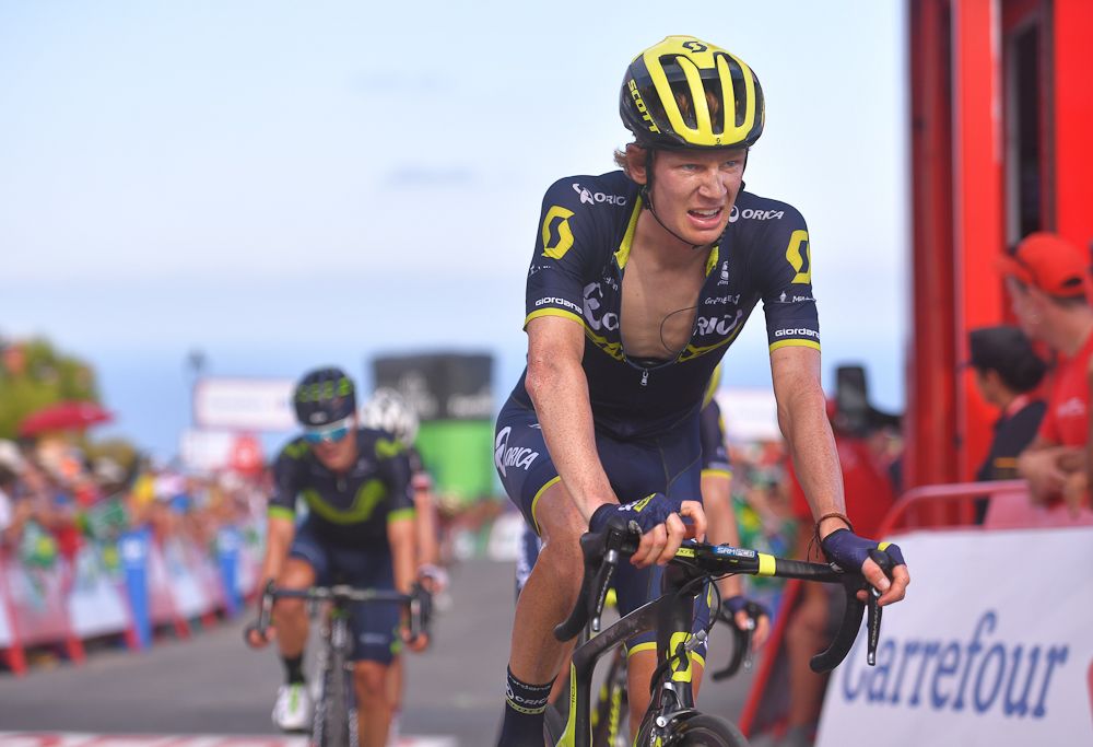 Jack Haig finishes stage 5 at the Vuelta