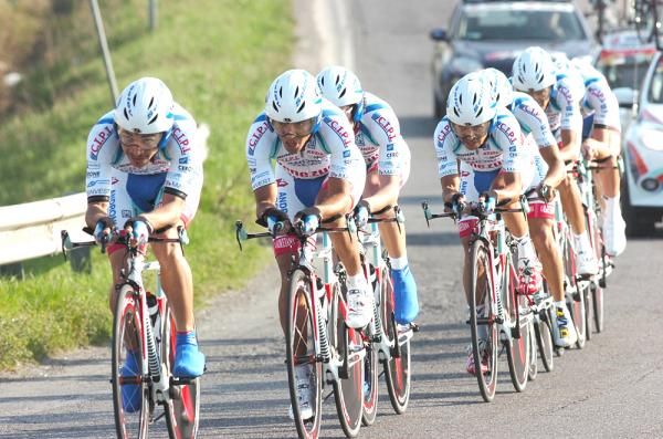 Androni Giocattoli took third in the team time trial