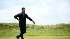 Brian Harman of the United States looks on during Day Two of The 151st Open at Royal Liverpool Golf Club