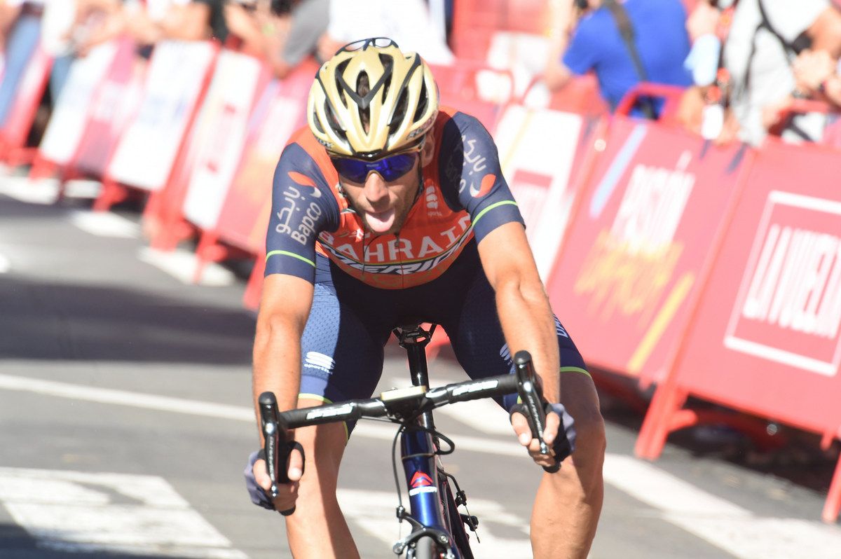 Vincenzo Nibali (Bahrain-Merida) crosses the line in tenth place