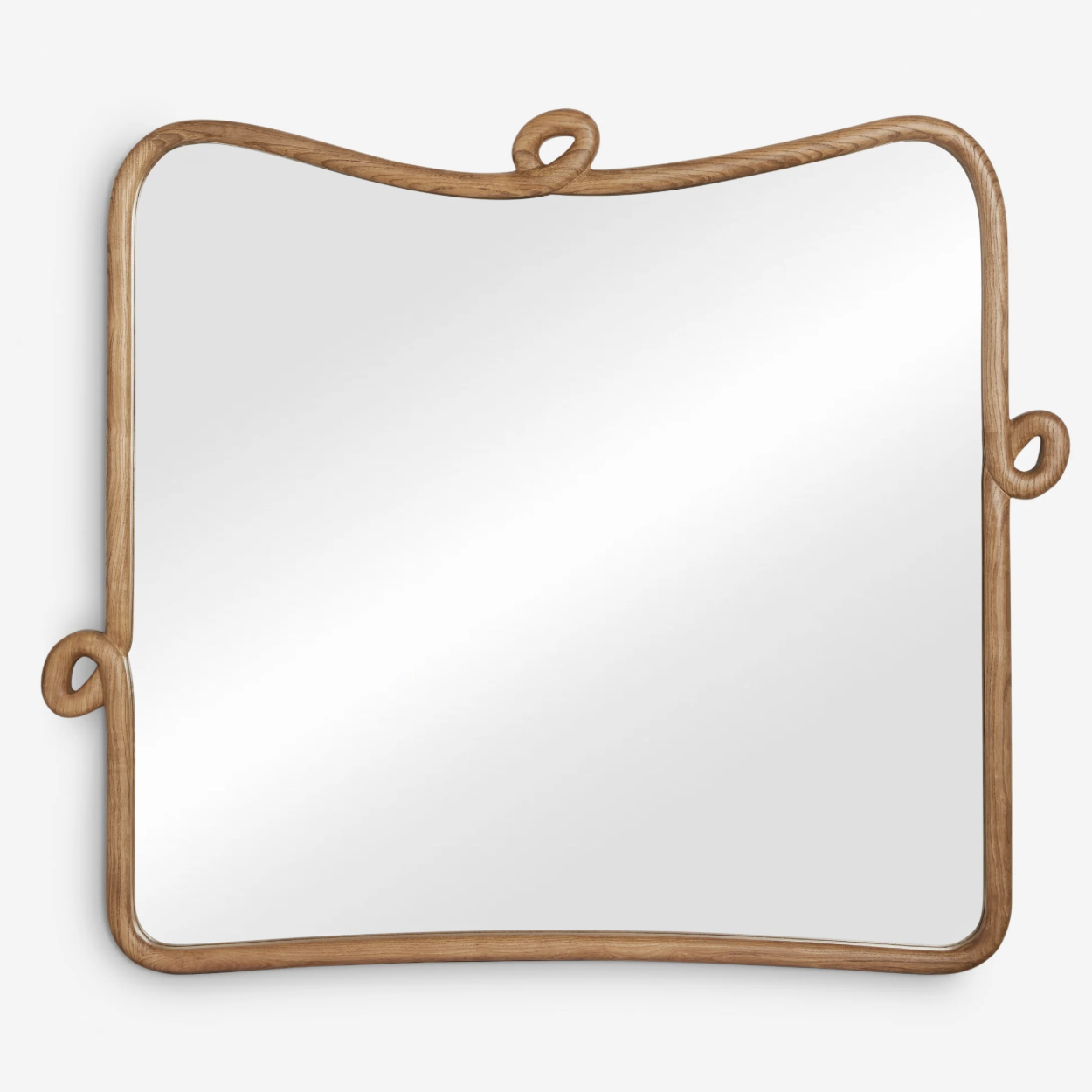 Looped Wood Mantel Mirror