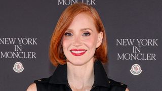 Jessica Chastain's cinder-toffee hair is the perfect expensive-looking shade to complement your autumn wardrobe