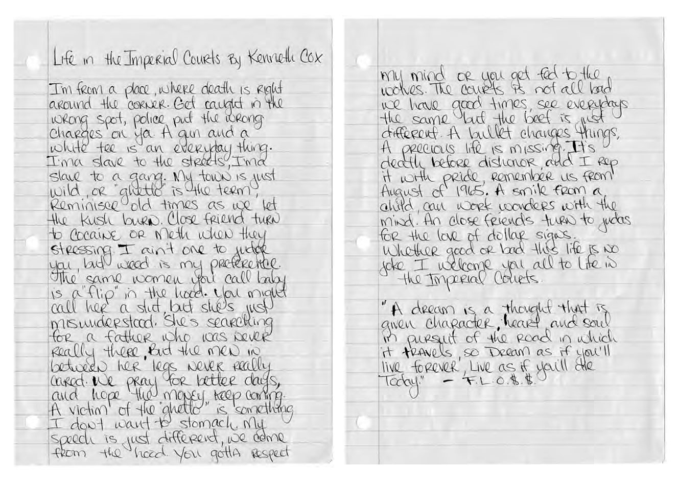 Diary writing of someone
