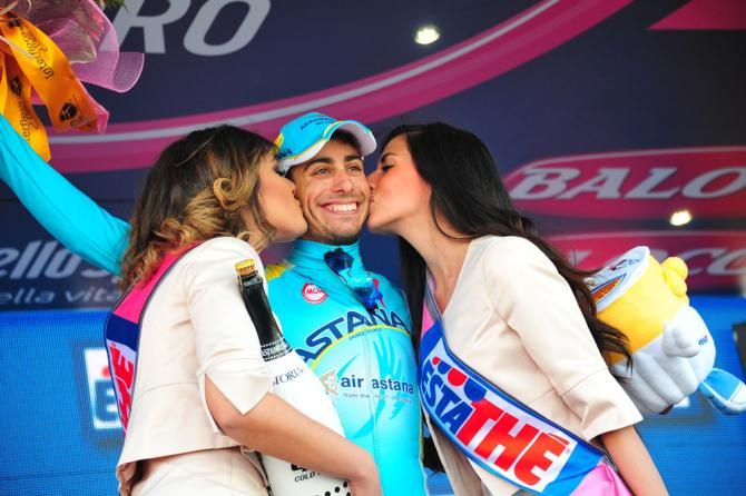 Fabio Aru (Team Astana) smiles after winning stage 15 of the 2014 Giro d'Italia