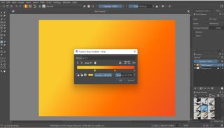 Screenshot showing Krita gradient editor
