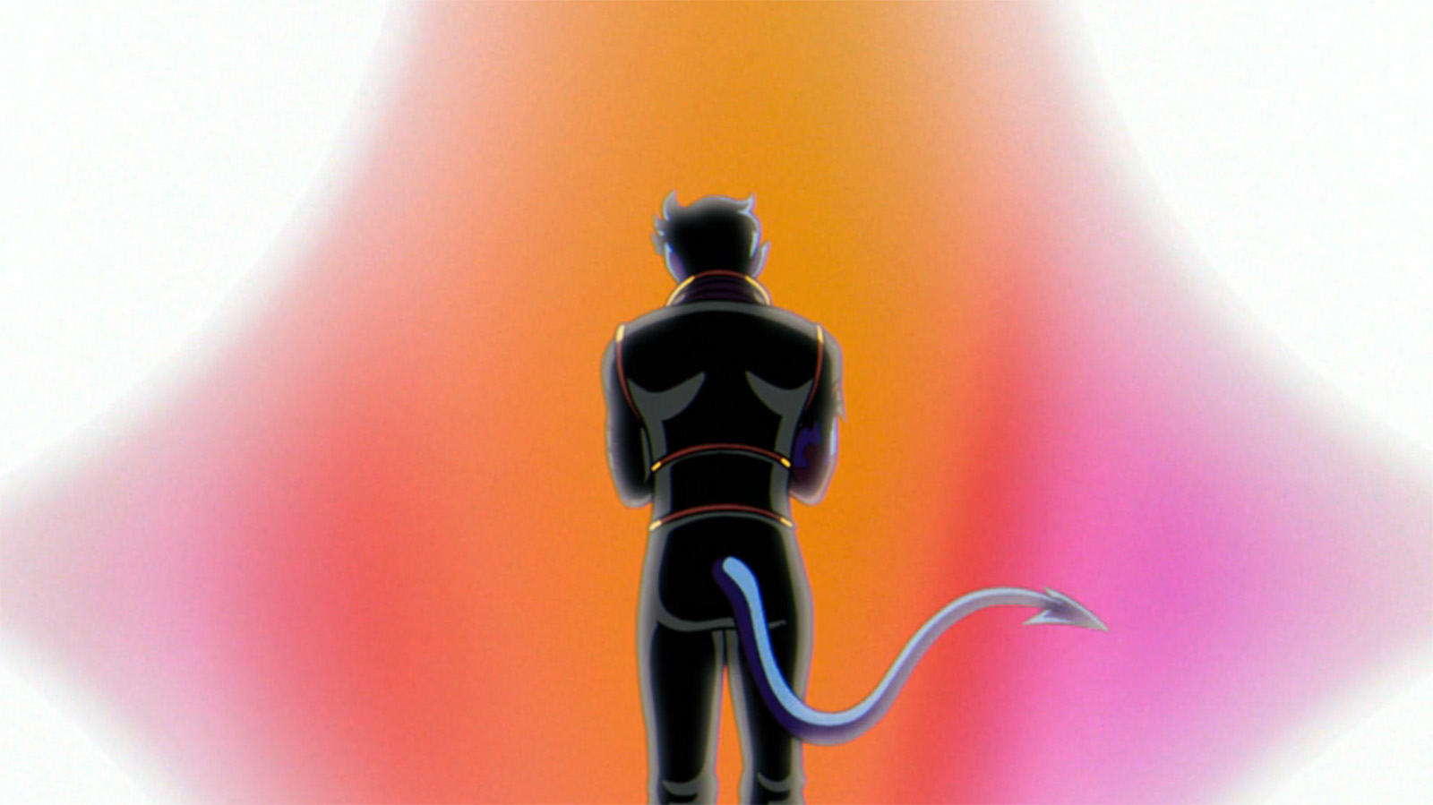 A shot of Nightcrawler from the back looking at Eson the Searcher in X-Men '97 season 2 episode 9