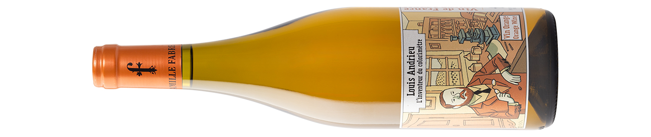 Bottle of orange wine