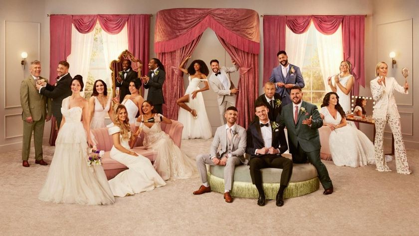 The brides and grooms of Married at First Sight UK Season 10 assembled together in their sharp suits and bridal gowns in a promo shot for the latest series.