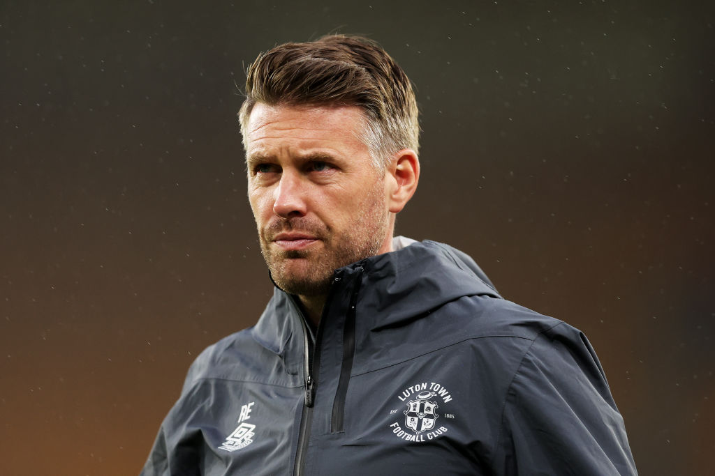 Rob Edwards, Manager of Luton Town looks on during the Pre-Season Friendly match between Wolverhampton Wanderers and Luton Town at Molineux on August 02, 2023 in Wolverhampton, England. (Photo by Jack Thomas - WWFC/Wolves via Getty Images)