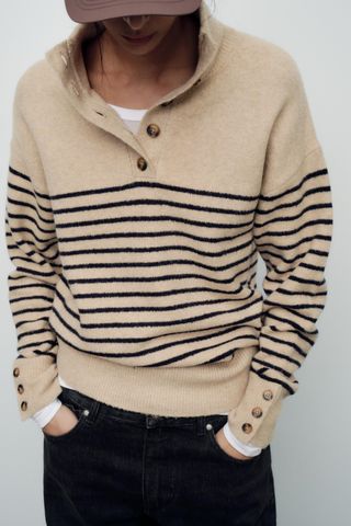 High Neck Knit Sweater