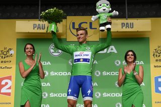 Mercel Kittel in the green jersey after stage 11